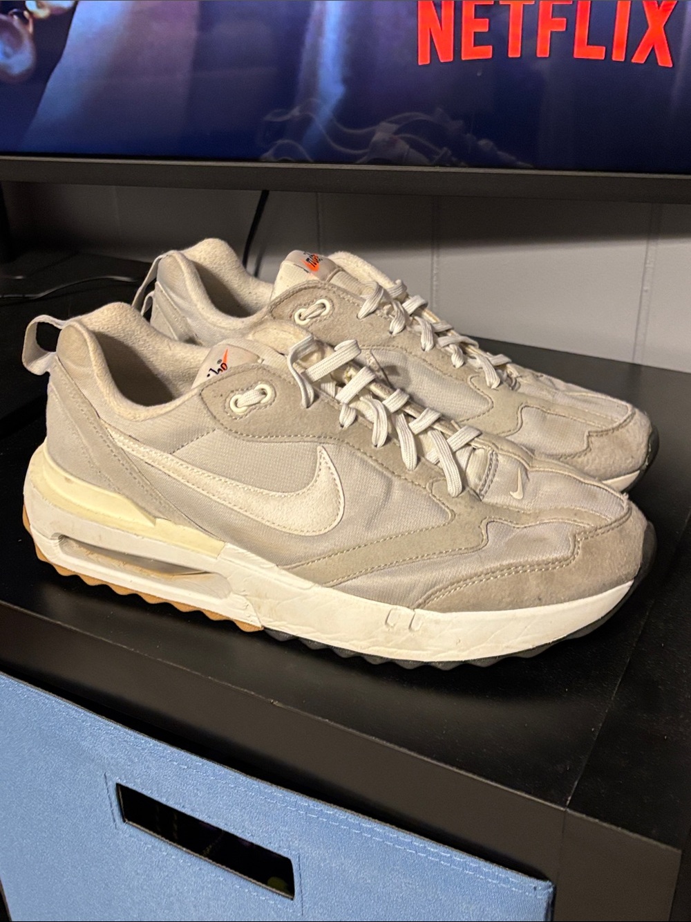 Nike Neutral Gray and Cream Low-Top Sneakers 9.5 2021